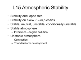 Next 4 weeks: Atmospheric temperature profiles Stability