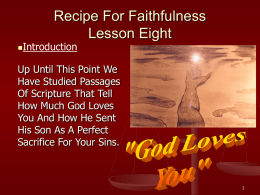 Recipe for Faithfulness