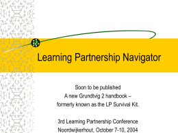 Learning Partnership Navigator