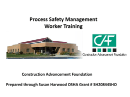 training slides - Construction Advancement Foundation