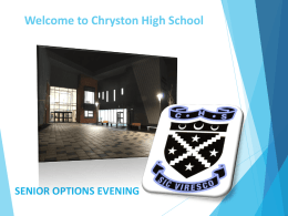 S3/S4 Curriculum - Chryston High School