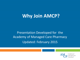 Why Join AMCP?
