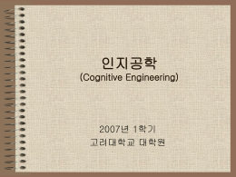 인지공학 (Cognitive Engineering)
