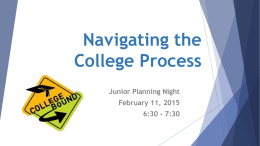 Navigating the College Process