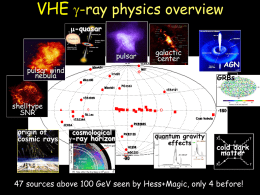 VHE -ray physics overview