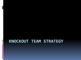 Knock Out Teams Strategy
