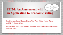 EITM: An Assessment with an Application to Economic Voting