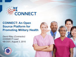 CONNECT: An Open Source Platform for Promoting Military Health