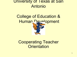 University of Texas at San Antonio College of Education