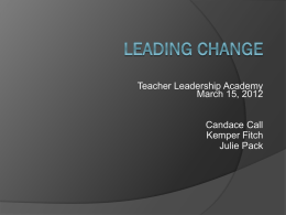Leading Change - Asheboro City Schools
