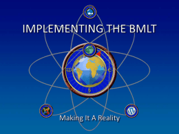 IMPLENTING THE BMLT