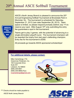 12th Annual ASCE Softball Tournament
