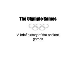 The Olympic Games - Two Rivers High School