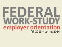Federal Work-Study Program
