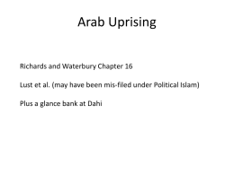 Arab Uprising - University of Michigan