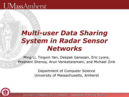 Multi-user Data Sharing in Radar Sensor Networks