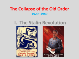 The Collapse of the Old Order 1929–1949