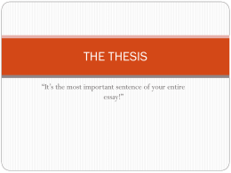 THE THESIS