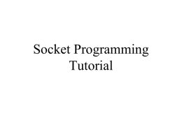 Socket Programming Tutorial