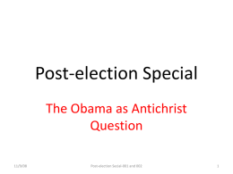 Post-election Special