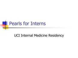 Intern Orientation - University of California, Irvine