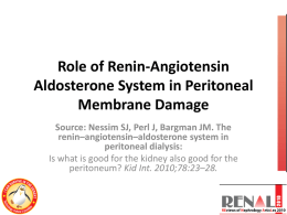 Role of Renin-Angiotensin Aldosterone System in Peritoneal
