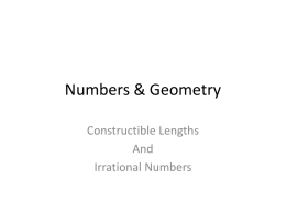 Numbers & Geometry - Muskingum University