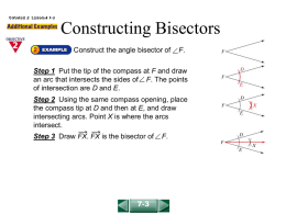 Constructing Bisectors