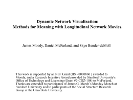 Dynamic Network Visualization: Methods for Meaning with
