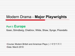 Modern Dramatists: Europe