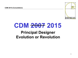 CDM - DIOHAS - Designers' Initiative on Health and Safety