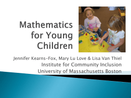 Mathematics for Young Children