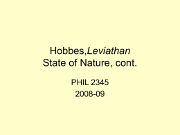 Hobbes’s Sovereign, or ‘Leviathan’