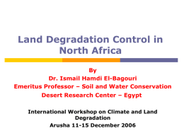 COMBATING DESERTIFICATION THROUGH RATIONAL AND …