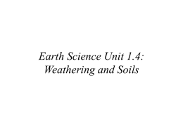 Weathering and Soils