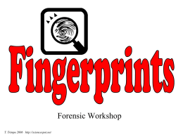 Forensics and Finger Print Powerpoint