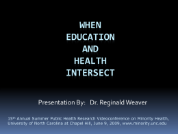 When Education & Health Intersect