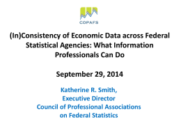 (In)Consistency of Economic Data across Federal