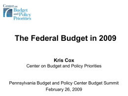 I. Background on the Federal Budget and the Return of