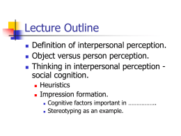 Lecture Outline - Vrije Universiteit Brussel
