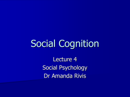 Social Cognition - Simply Psychology