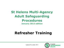 St HelensMulti-Agency Safeguarding Adults Policy