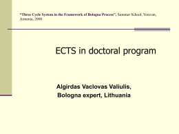 ECTS in PhD