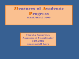 Measures of Academic Progress DAAC/BAAC 2009