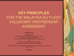 KEY PRINCIPLES FOR THE MALAYSIA