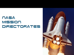 PRESENTATION: NASA Mission Directorates
