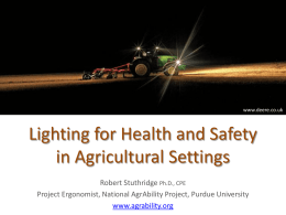Lighting for Health and Safety in Agricultural Settings