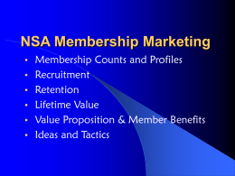 NSA Membership Marketing