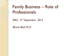 Family Business - Eastern India Regional Council of The