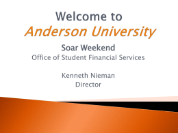 Welcome to Anderson University
